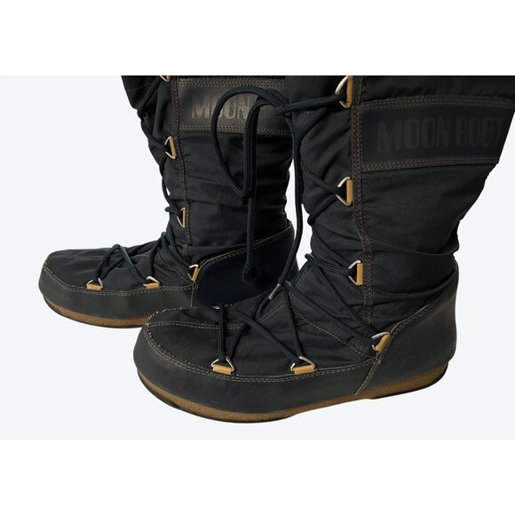 Moon Boot The Original Women's Monaco WP-2 Faux Fur Boots Navy US 9 - Picture 7 of 16